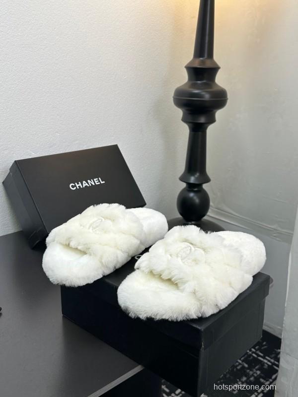 Chanel 2025SS Fashion Fur Slippers - LY00250