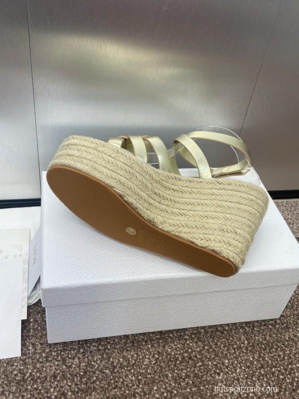 Dior D-Club Jelly Color Hollow Layered Cross Strap Platform High Heel Women Shoes - KFY00290