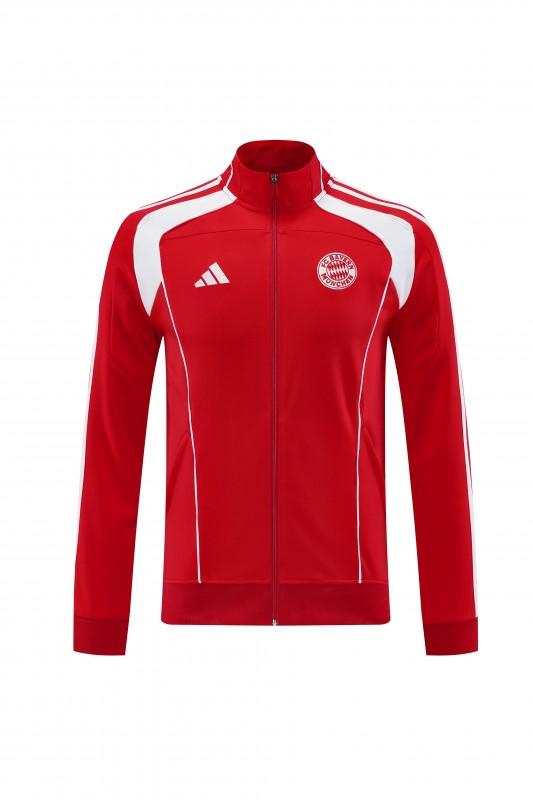 25/26 Bayern Munich Red Full Zipper Jacket+Long Pants