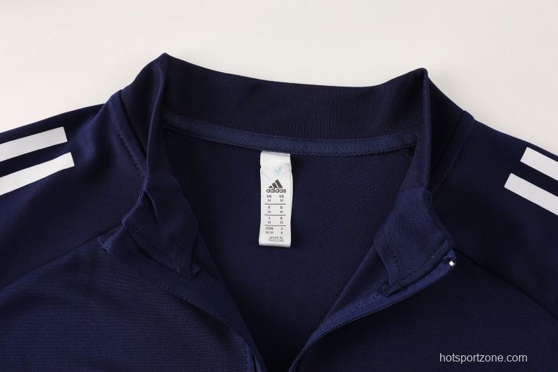 25/26  Adidas Navy Blue Full zipper Jacket Tracksuit+ long pants