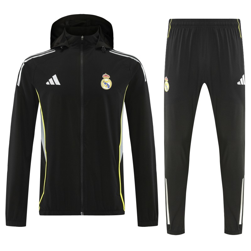 25/26 Real Madrid Blue Full zipper Jacket Tracksuit+ long pants