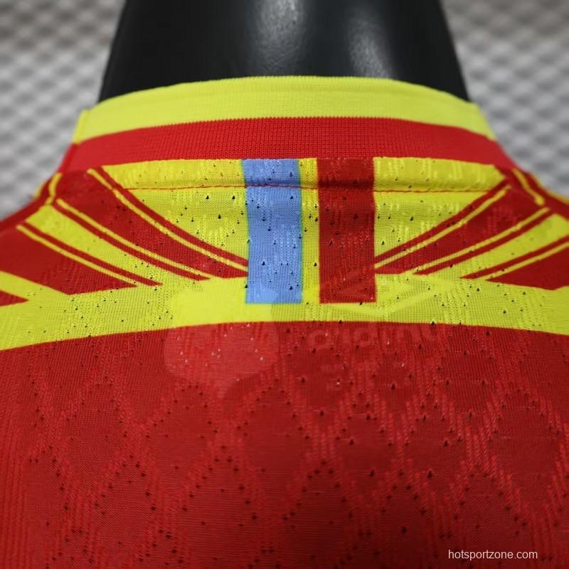 Player Version 2026 DR Congo Away Red Yellow Flame Jersey