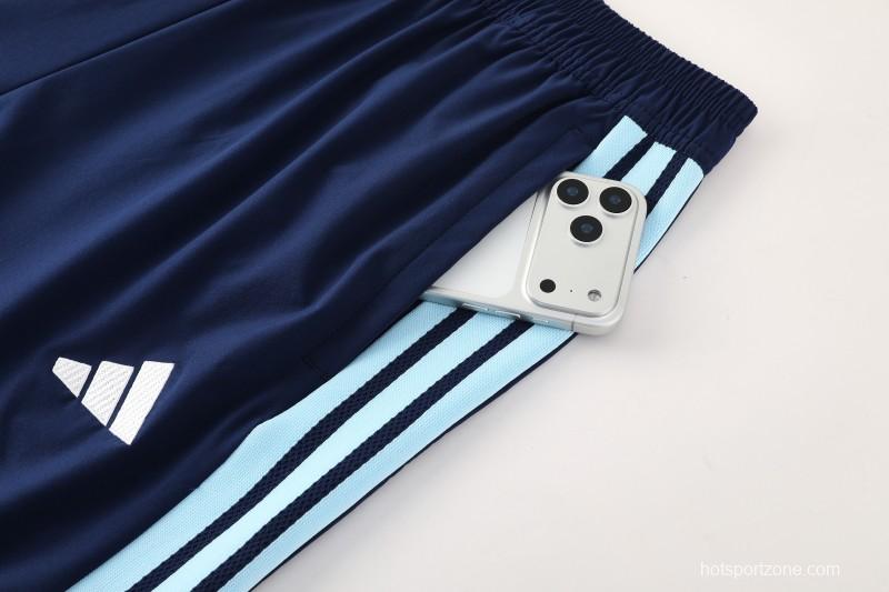 2026 Argentina Navy Blue Full Zipper Jacket + Long Pants