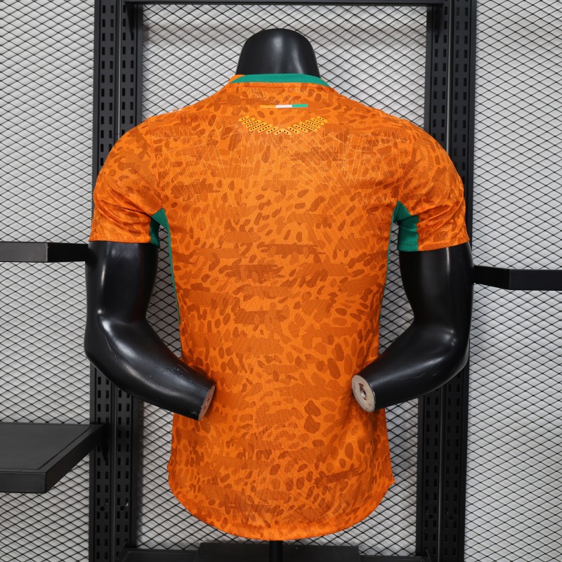 2026 Player Version Ivory Coast Orange with Leopard Pattern Jersey