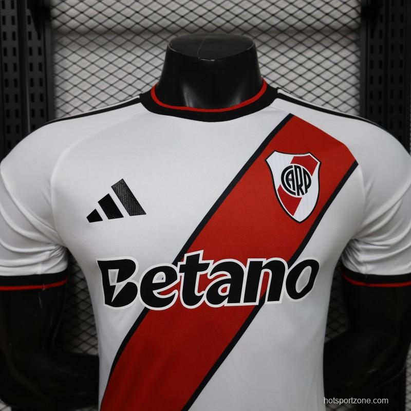 Player Version 26/27 River Plate Home White with Red Diagonal Sash Jersey