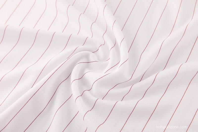 26/27 Arsenal  White Pinstripe Short Sleeve+Soccer Shorts