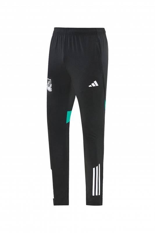 26/27 Liverpool Green Full Zipper Hooded Jacket Tracksuit + Black Long Pants