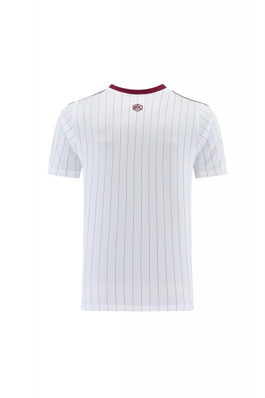 26/27 Arsenal  White Pinstripe Short Sleeve+Soccer Shorts