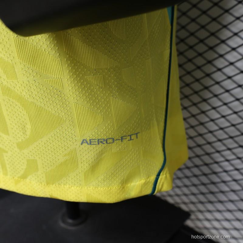 Player Version 2026 Brazil Yellow  Geometric Pattern Home Jersey