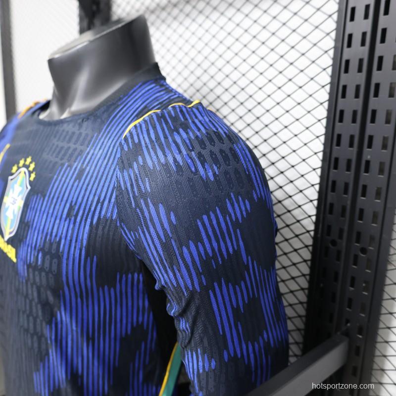 Player Version 26/27 Brazil Navy Blue Special Edition Long Sleeve Jersey