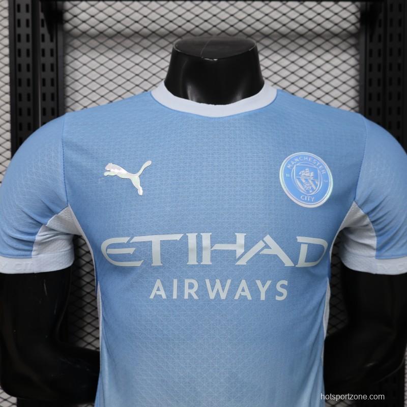 Player Version 26/27 Manchester City Sky Blue with White Side Panel Home Jersey