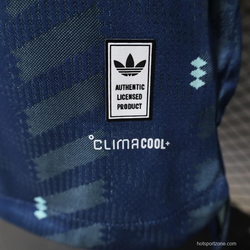 Player Version 2026 Germany  Navy Blue with Zigzag Pattern Away Jersey