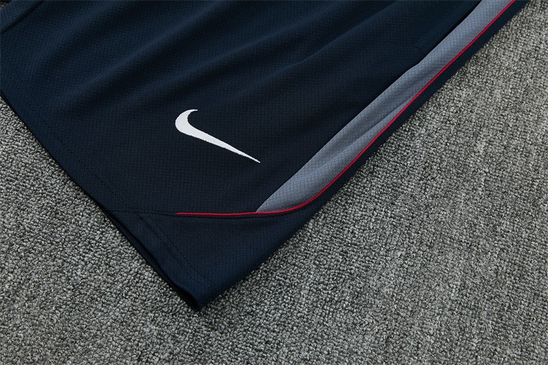 2026 England Grey Short Sleeve+ Navy Blue Soccer Shorts