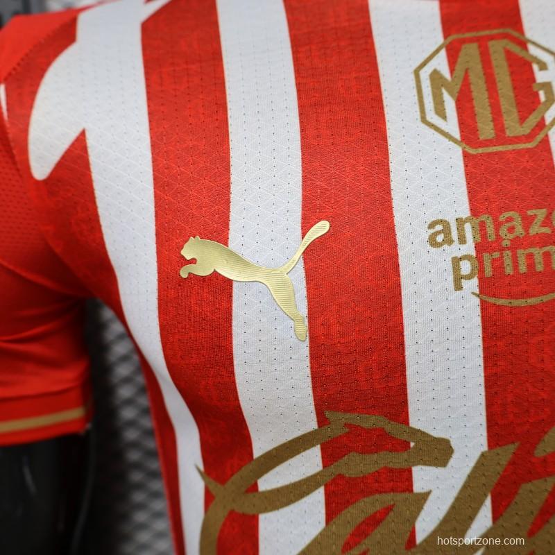 Player Version 26/27 Chivas de Guadalajara Red & White Stripes Home Jersey
