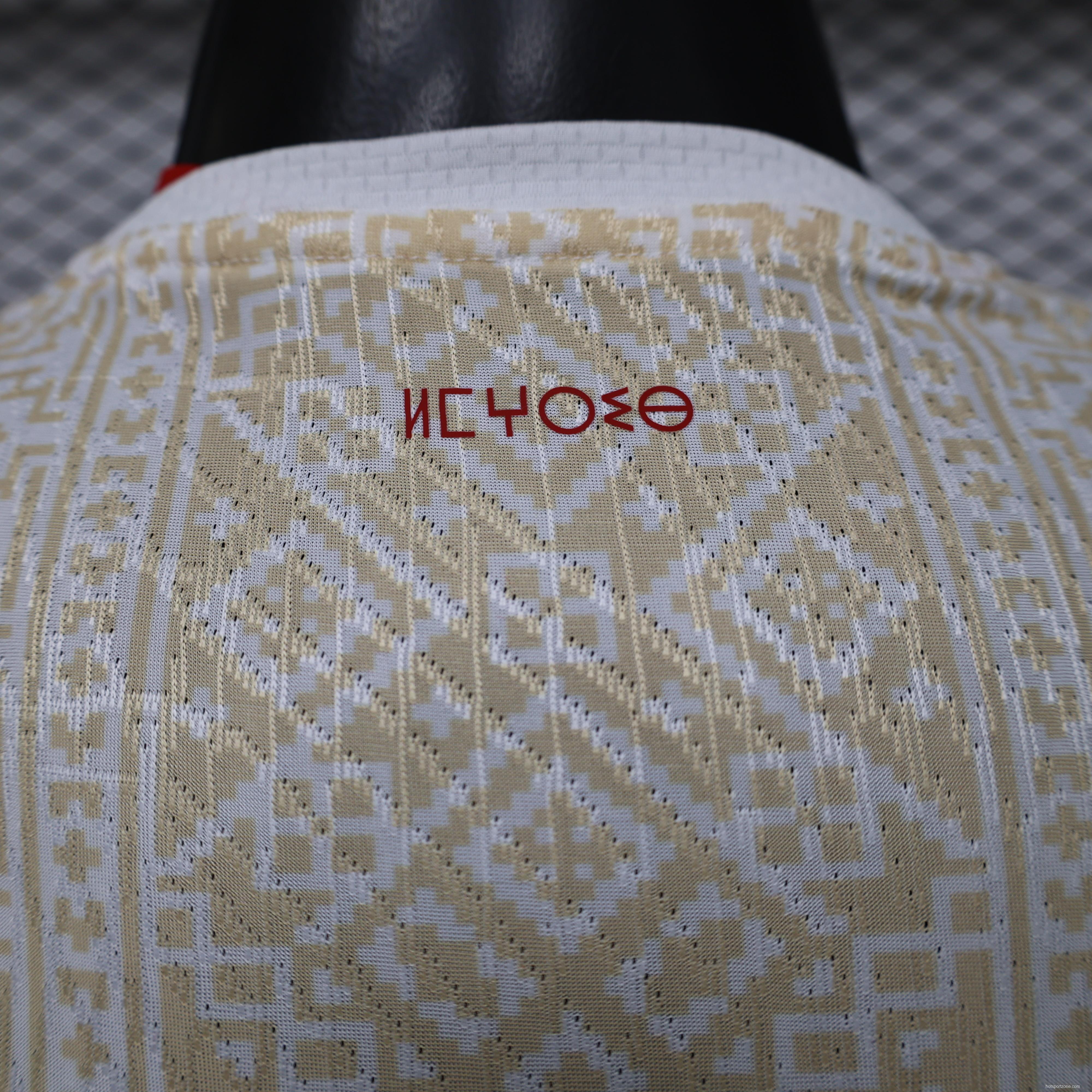 Player Version 26/27  Morocco  Away  White & Gold Amazigh Pattern Jersey