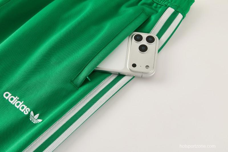 2026/27 Mexico  Green & Red Retro Full Zipper Jacket Tracksuit + Long Pants (Adidas Originals)