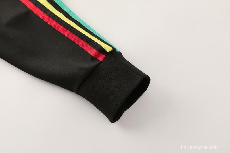 2026/27 Jamaica  Black  Full Zipper Jacket Tracksuit + Long Pants