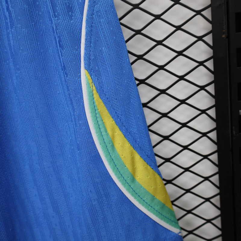 Player Version 26/27 Brazil  Royal Blue Jacquard Stripe Away Shorts