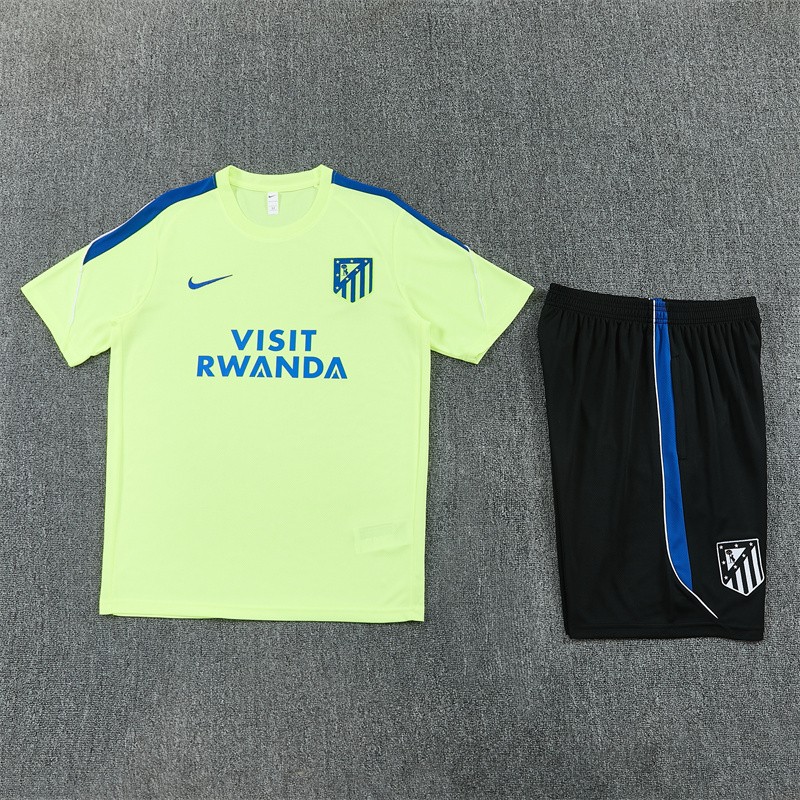 2026 Atletico Madrid Fluorescent Green Short Sleeve+Soccer Shorts