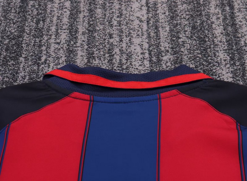 Retro Kids 03/04 Barcelona Red Blue Home Jersey