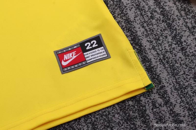 Retro 1998 Brazil Home Long Sleeve Jersey