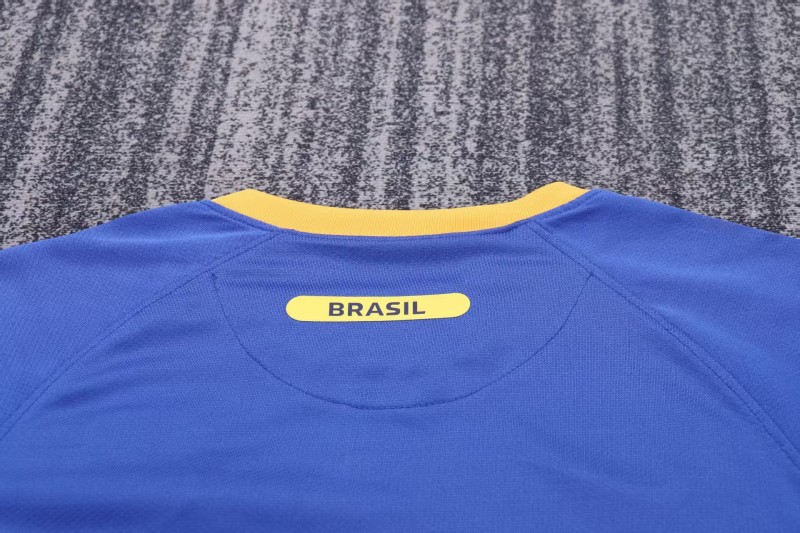 Retro 2010/11 Kids Brazil Blue & White Away Jersey