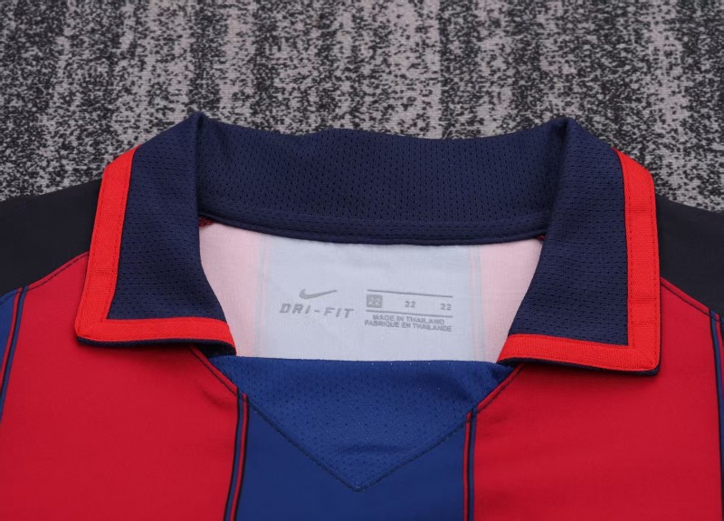 Retro Kids 03/04 Barcelona Red Blue Home Jersey