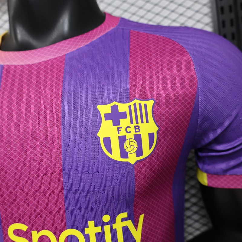 Player Version 26/27 FC Barcelona Third Purple Pink Yellow Stripe  Jersey