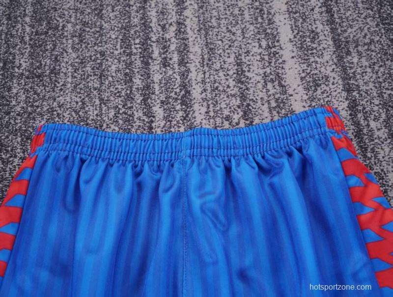Retro 1989/92 Kids FC Barcelona Blue & Red Stripe Home Jersey