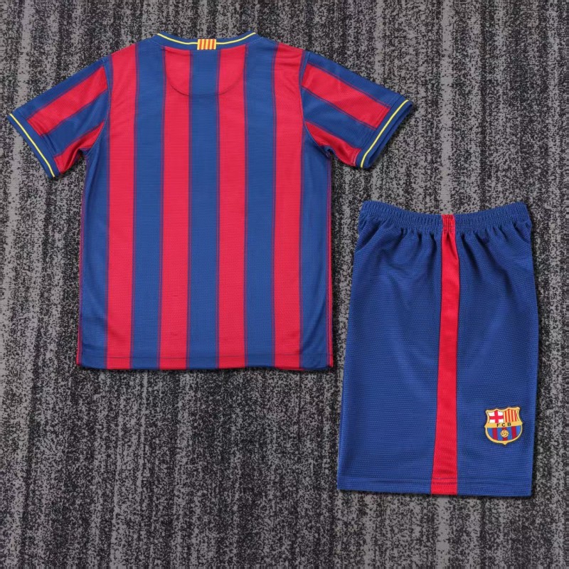 Retro Kids 09/10 FC Barcelona Home Jersey