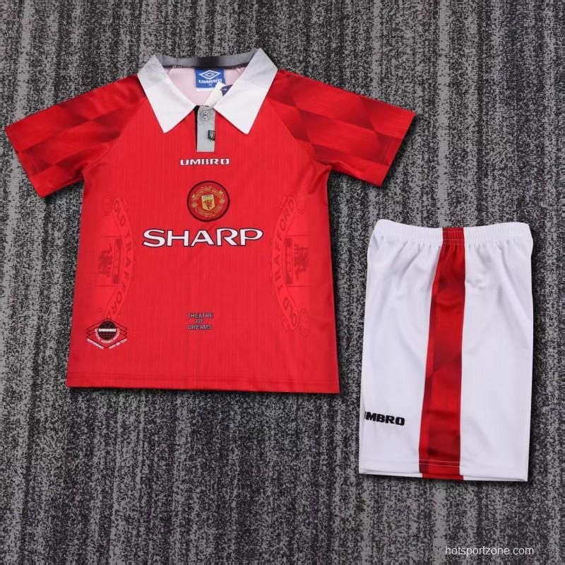 Retro Kids  96/97 Manchester United Home Jersey
