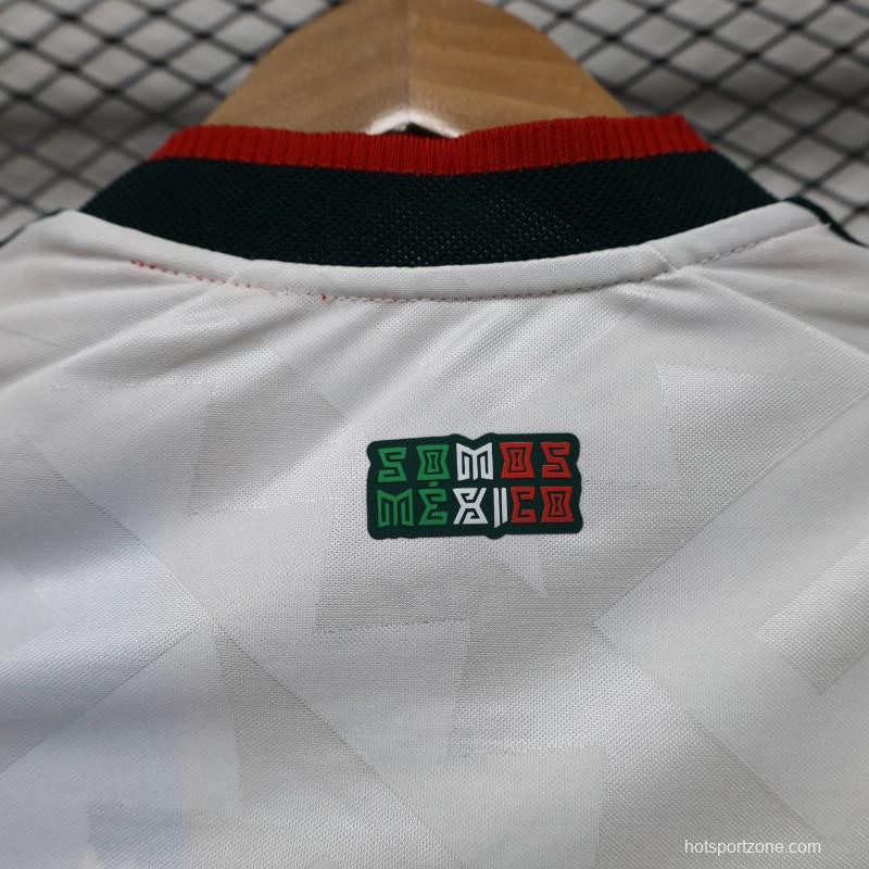 Player Version 2026 Womens Mexico Away White with Geometric Diamond Texture Jersey