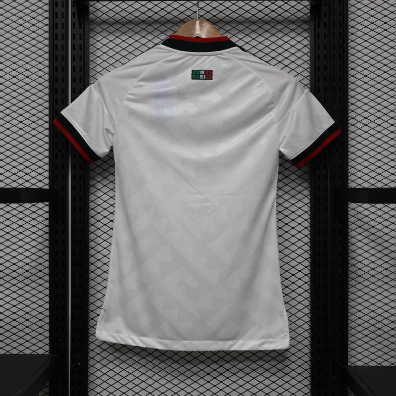 Player Version 2026 Womens Mexico Away White with Geometric Diamond Texture Jersey