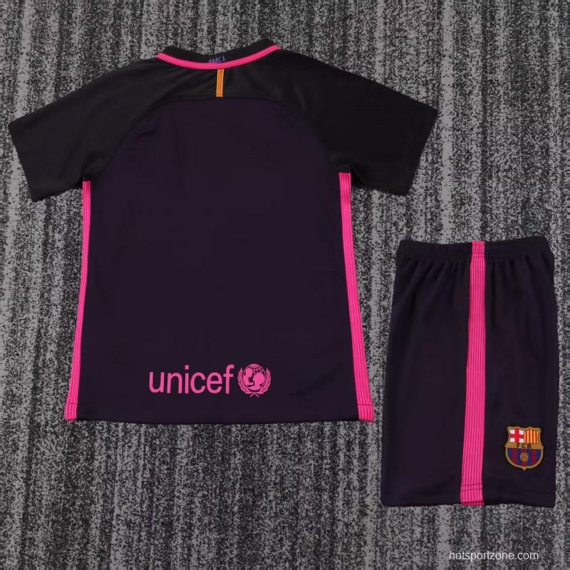 Retro Kids 16/17 FC Barcelona Away Jersey