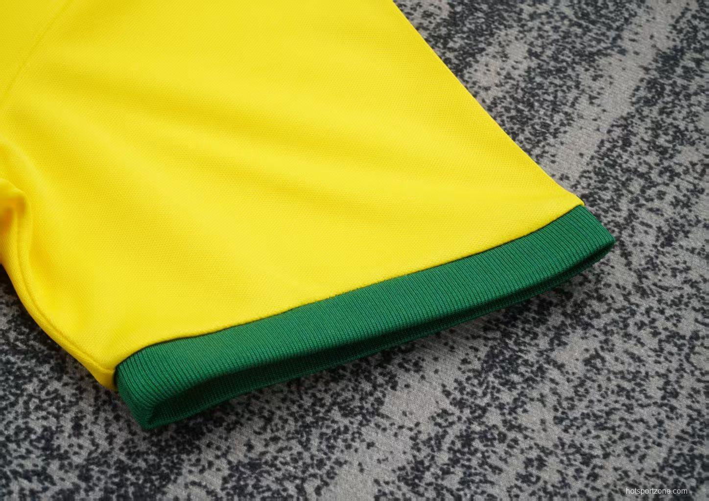 Retro 1970 Kids Brazil Yellow Jersey