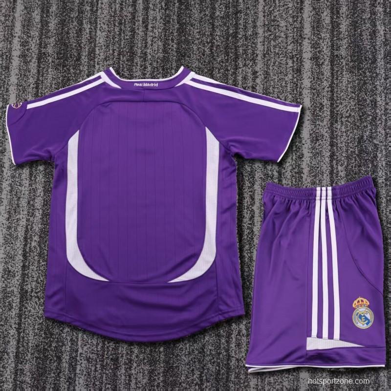 Retro Kids 06/07 Real Madrid Away Purple Jersey