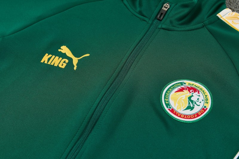 26/27 Senegal Green Full Zipper Jacket Tracksuit + Long Pants