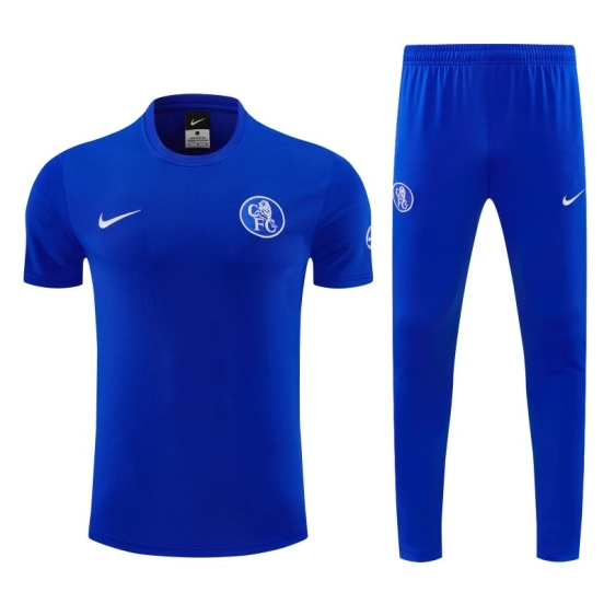 6/27 Chelsea Blue Short Sleeve Training Tee + Long Pants (Home)