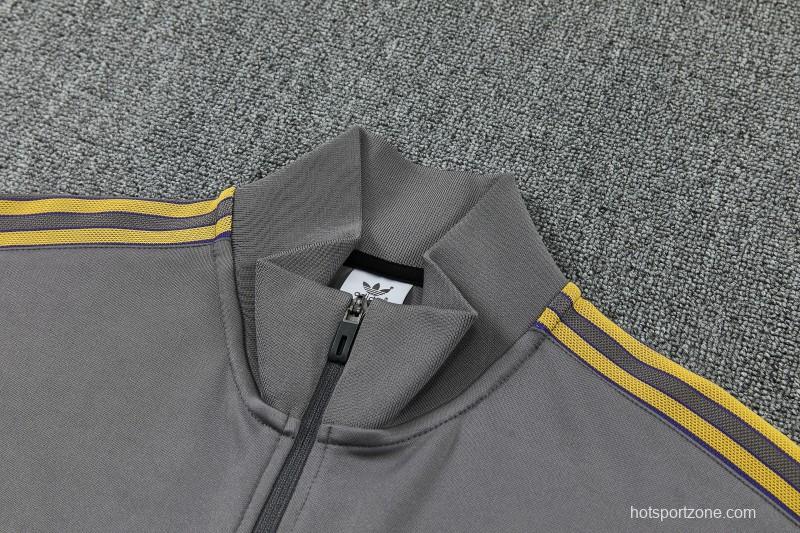 26/27 Manchester United Dark Gray Full Zipper Jacket+Long Pants