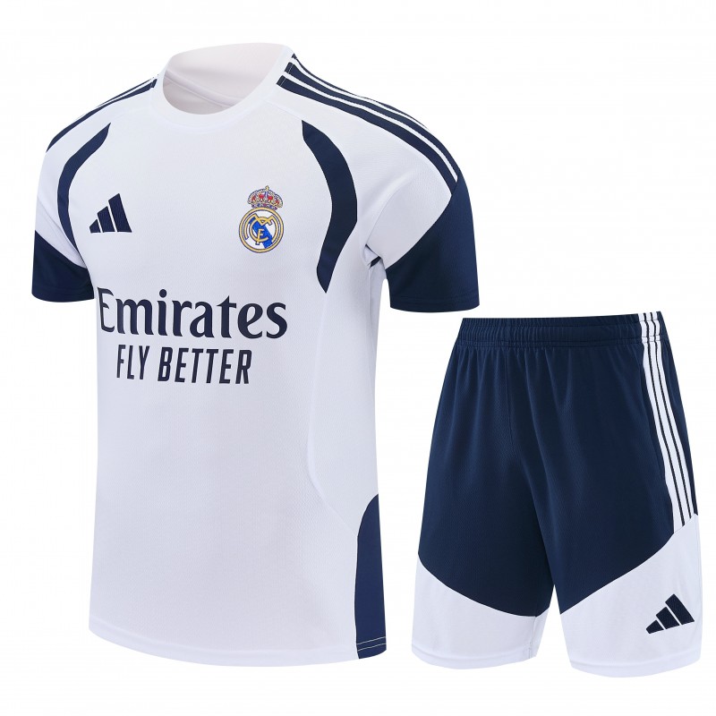 26/27 Real Madrid  White Short Sleeve+Soccer Shorts