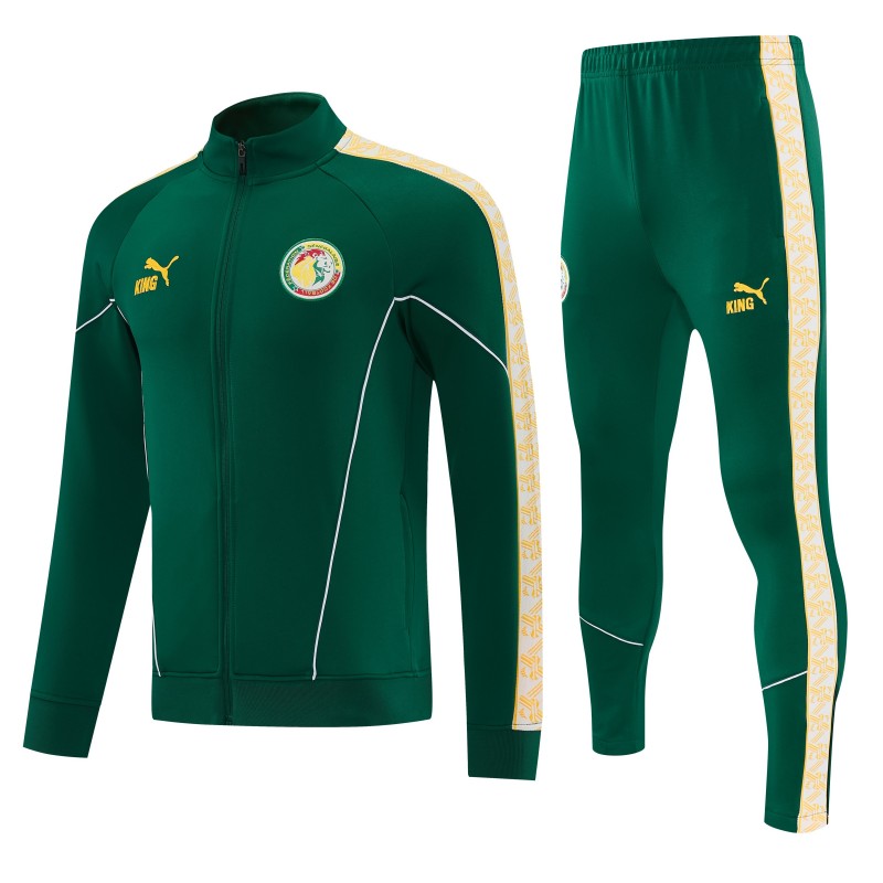 26/27 Senegal Green Full Zipper Jacket Tracksuit + Long Pants