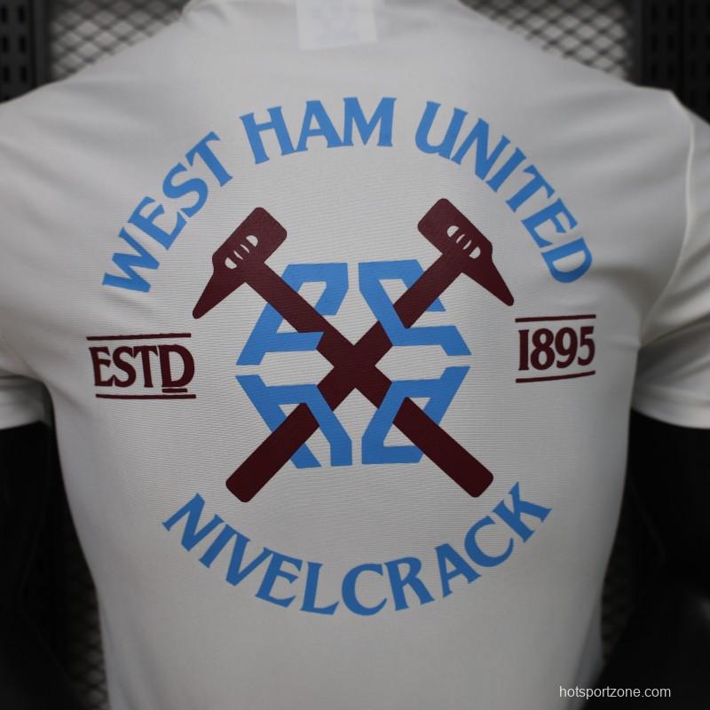 Player Version 26/27 West Ham United White Short Sleeve Training Jersey