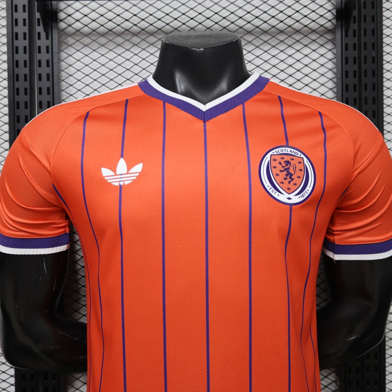 Player Version 26/27 Scotland Away Orange with Purple Pinstripe Jersey