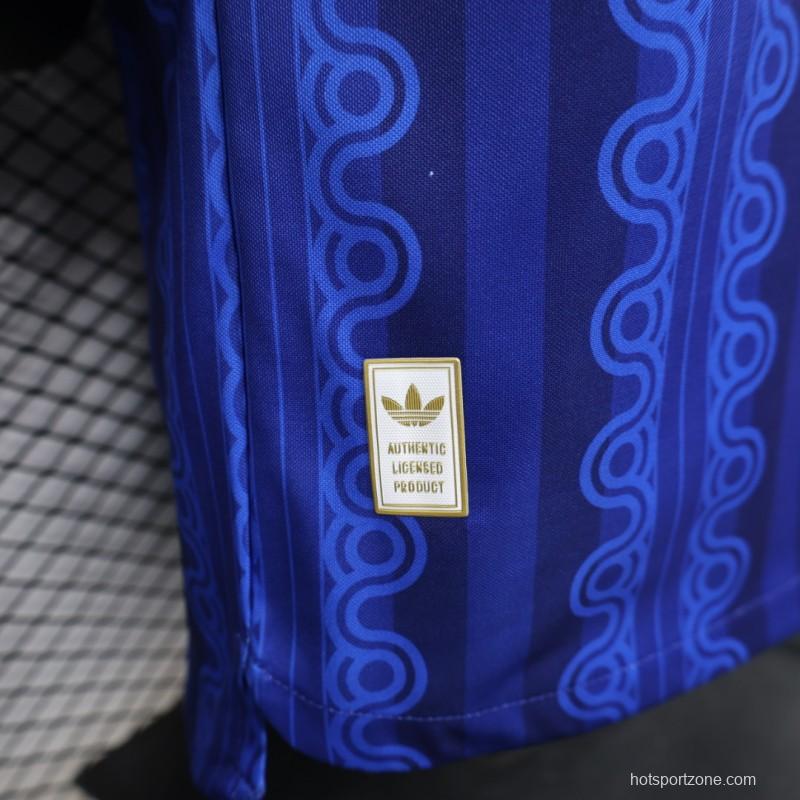 Player Version 2026 Sweden Blue with Tonal Chain Stripe  Away Jersey