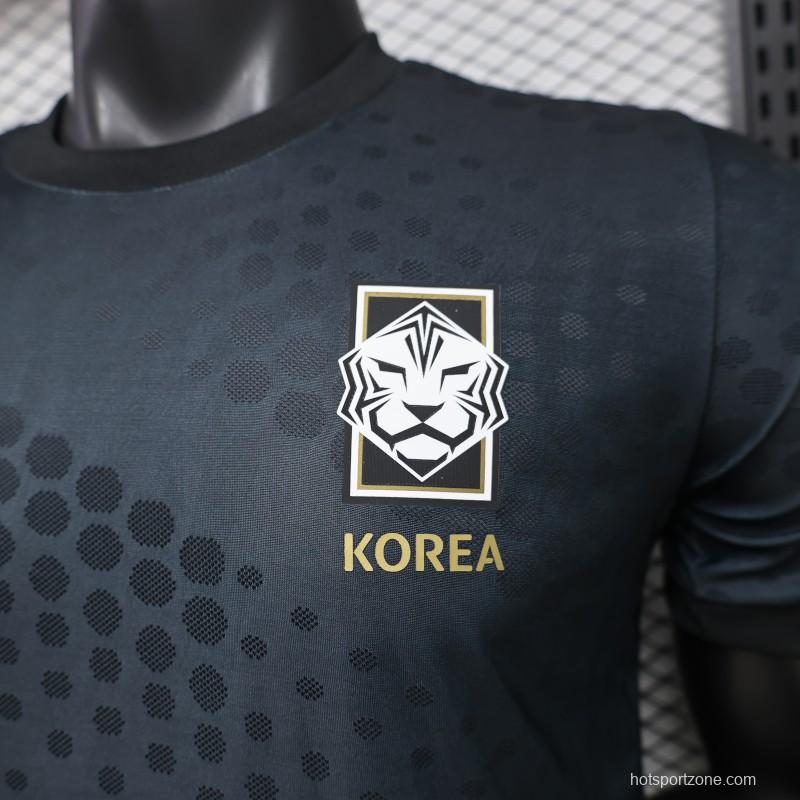 Player Version 2026 South Korea Dark Grey with Tonal Dot Allover Print Away Jersey