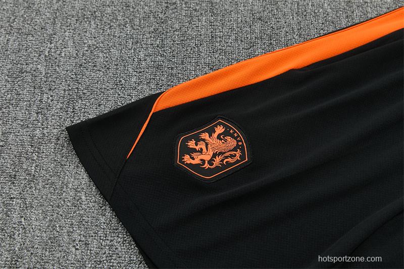 26/27 Netherlands Home Orange Short Sleeve + Soccer Shorts