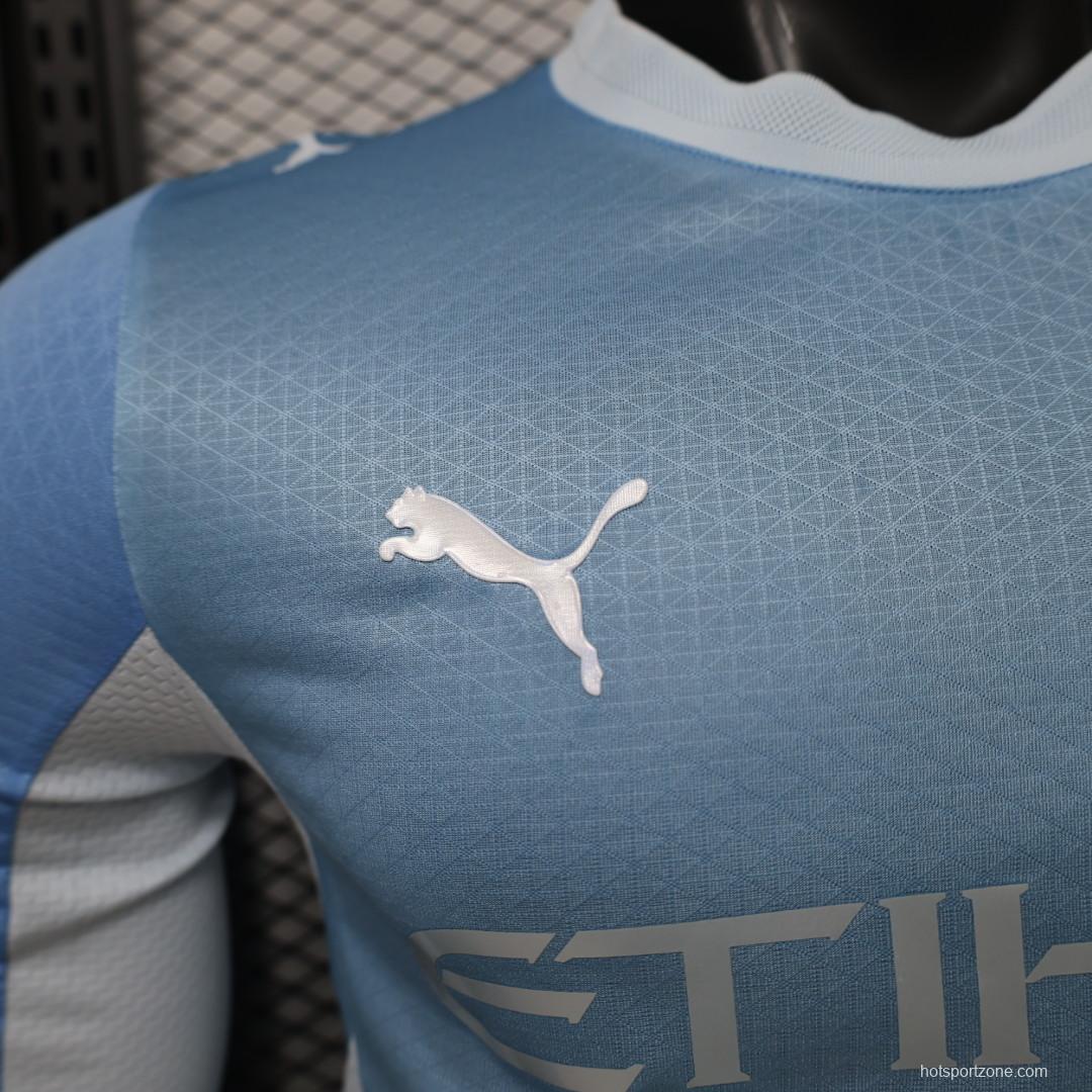 Player Version 26/27 Manchester City Sky Blue with White  Long Sleeve Jersey