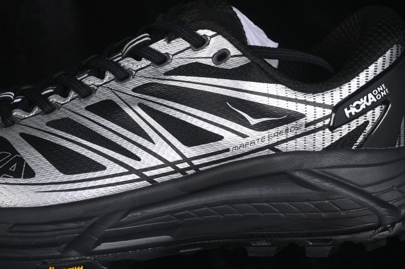 Hoka Mafate Speed 2 Trail Running Shoes with Lightweight Fresh Foam and Vibram Outsole - 1126851 BKSV