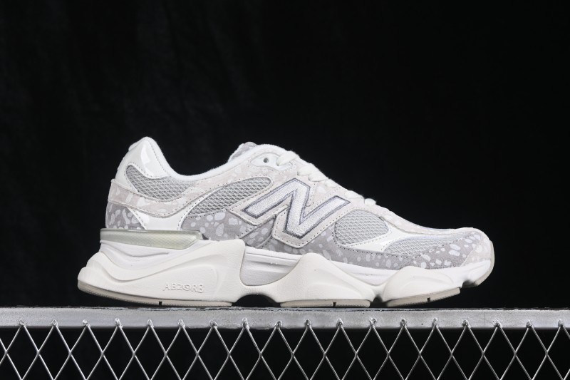 New Balance 9060 Retro Running Shoes with Suede and Mesh Upper - U9060GE