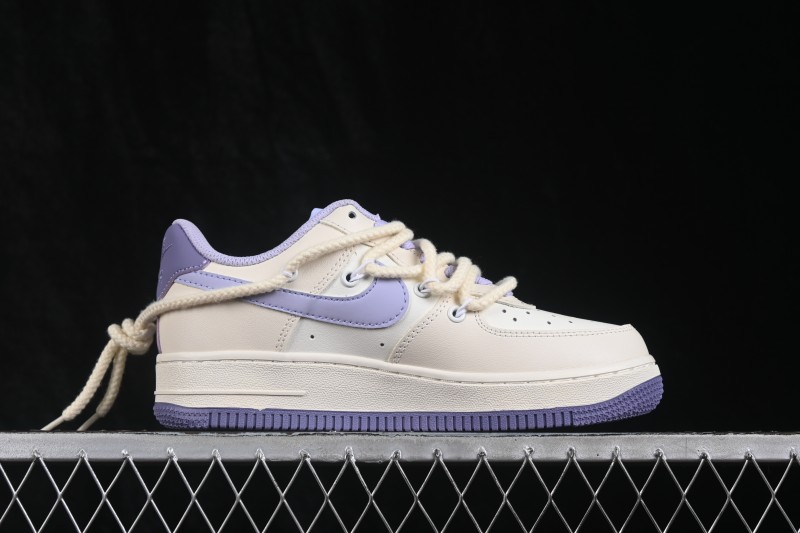 Nike Air Force 1 '07 Low Hand-Painted Taro Leopard Casual Skateboarding Shoes - FJ7740-111
